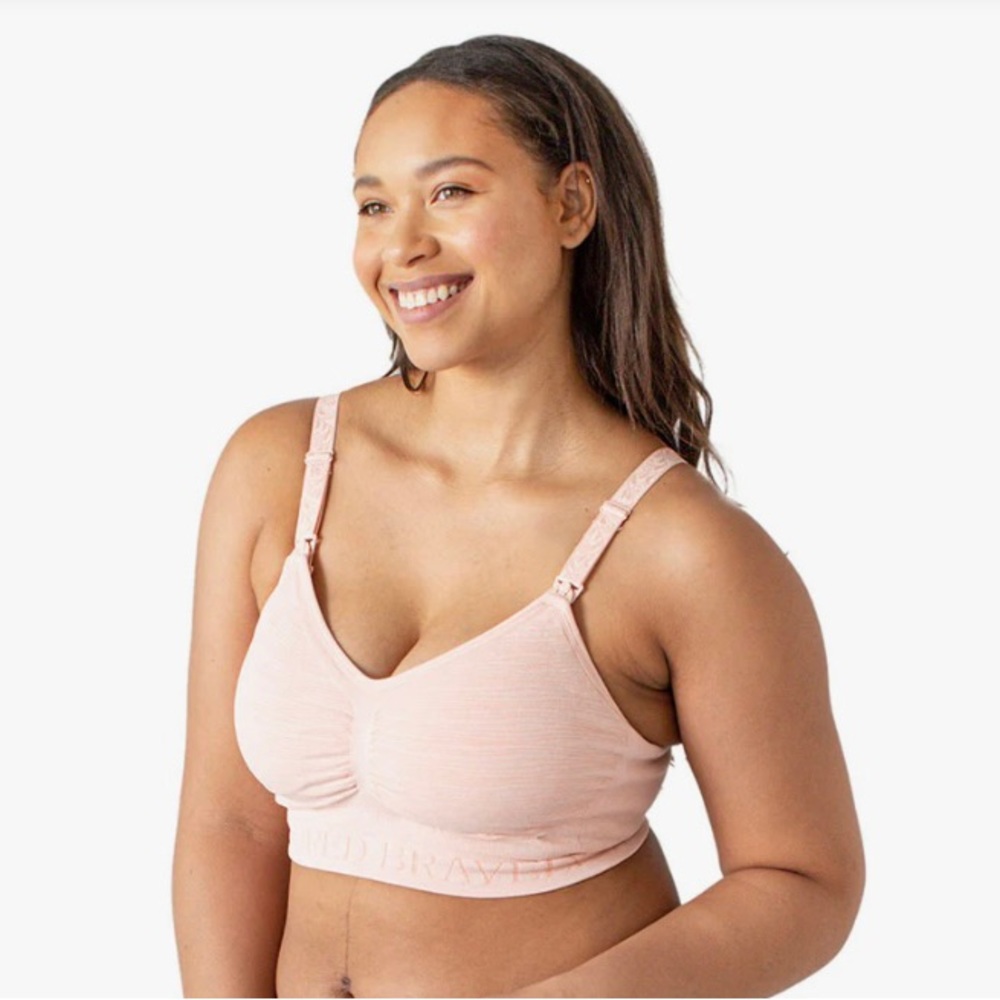 NEW Kindred Bravely Sublime Hands-Free Pumping & Nursing Bra in Pink Heather - M